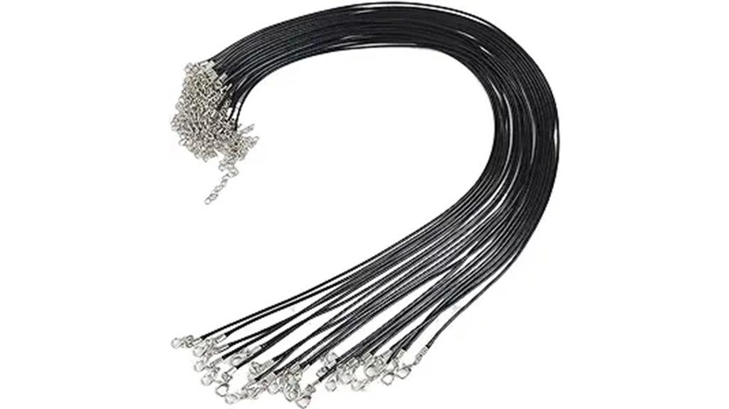 black waxed cotton cords