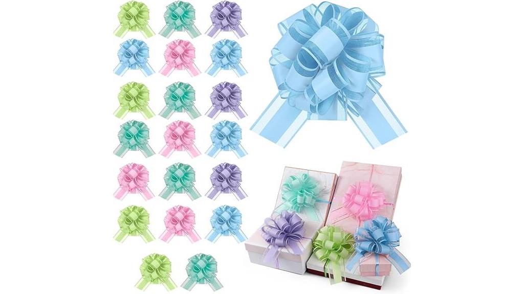 colorful bow ribbon set