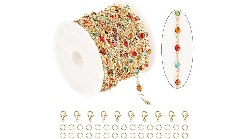 colorful crystal rhinestone necklace
