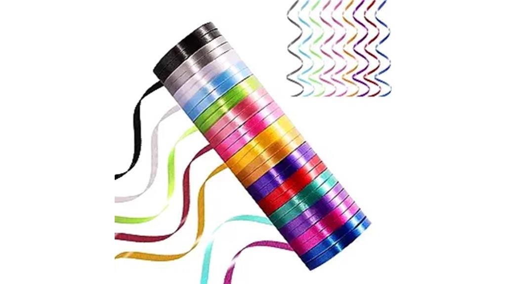 colorful curling ribbons bundle