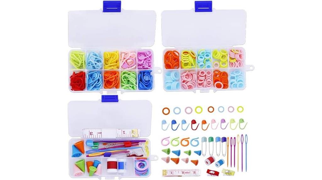 colorful knitting markers kit
