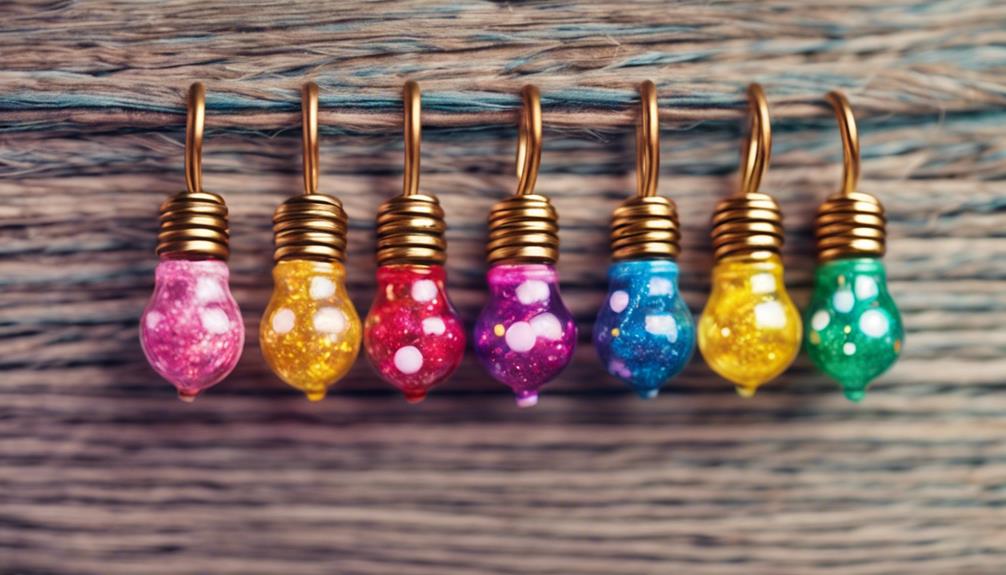 colorful light bulb markers