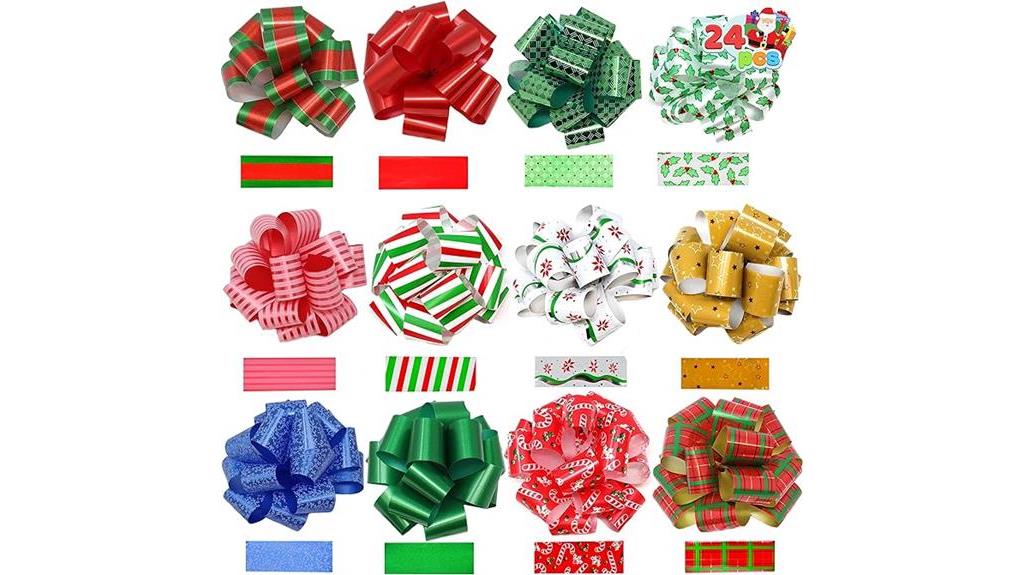 colorful pull bows set