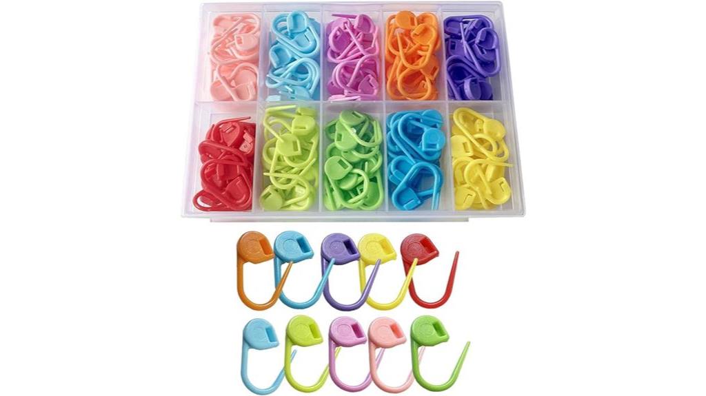 colorful stitch markers set