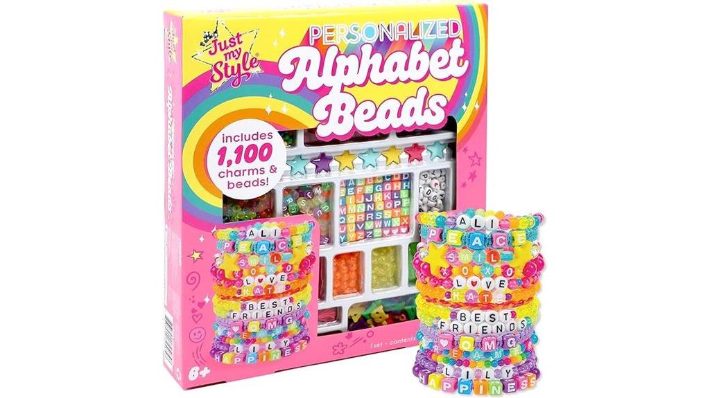 crafting with alphabet beads