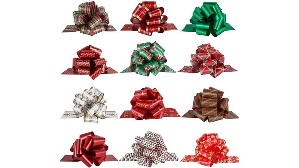 festive christmas bow set