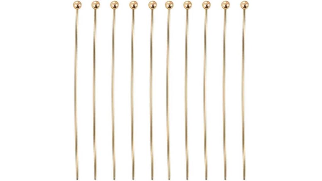 gold plated ball pins