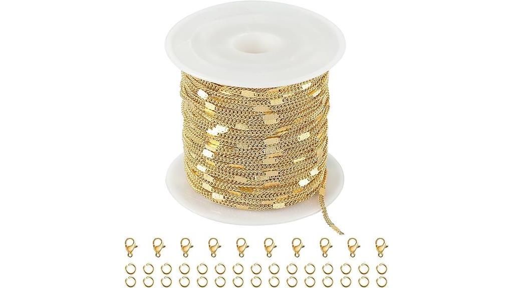 gold plated curb chain