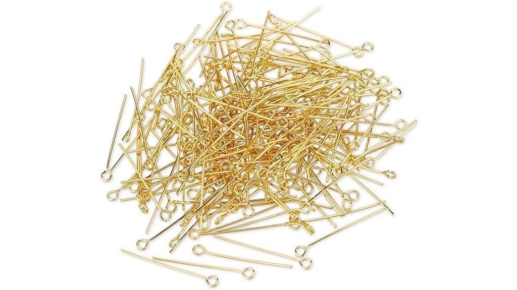 gold plated eye pins