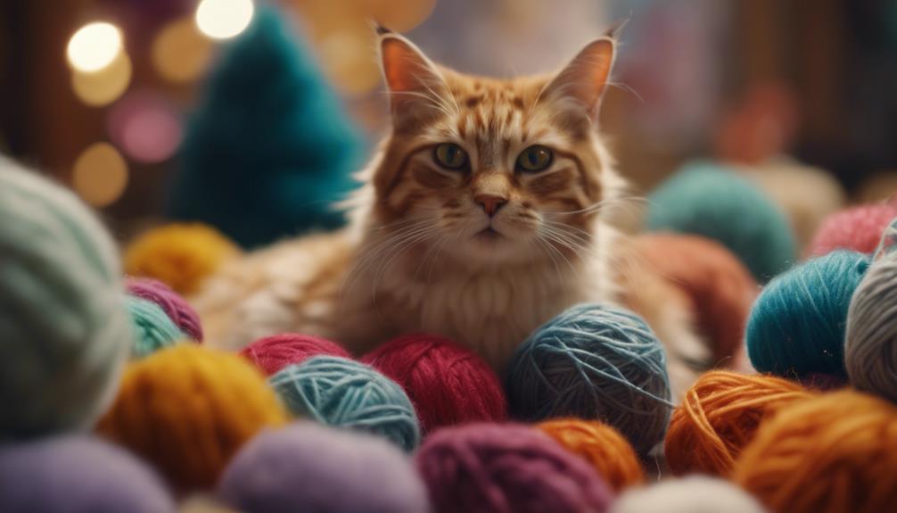 knitting with cat hair