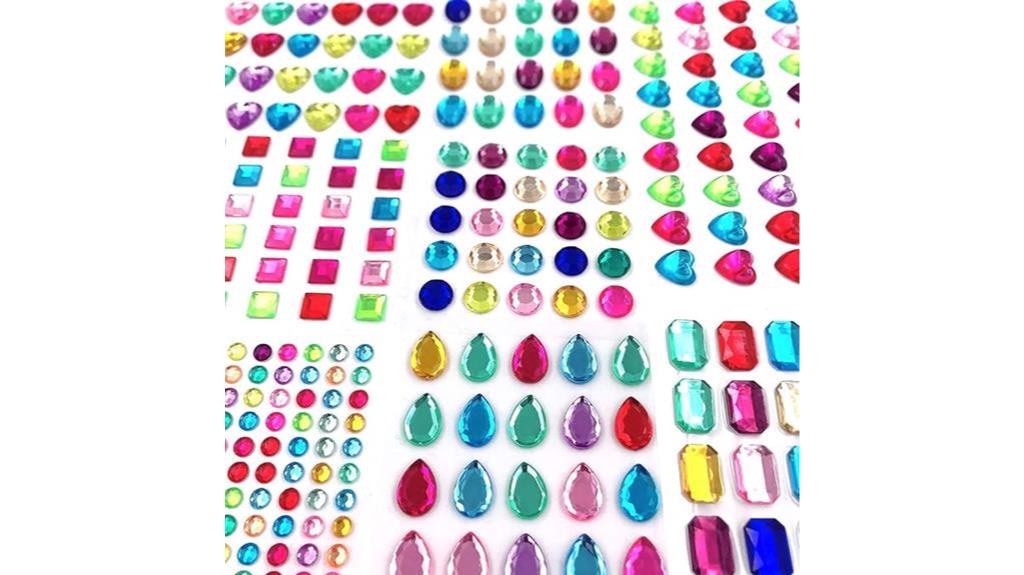 round gem sticker set