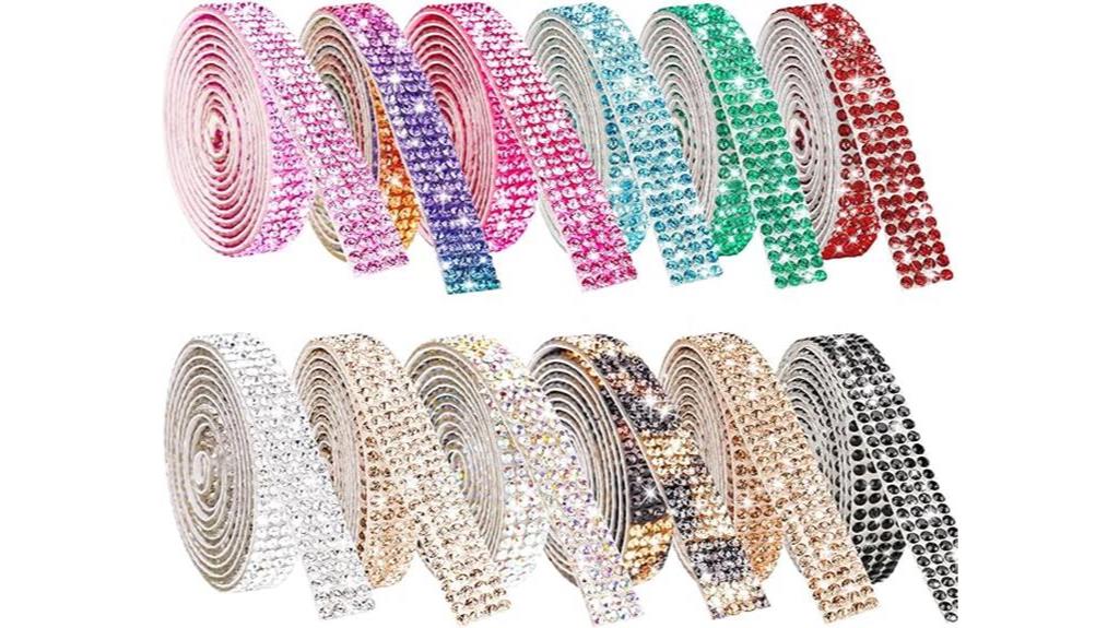 sparkling rhinestone ribbon craft