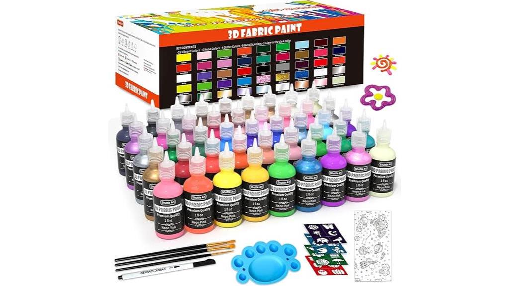 vibrant fabric paint set