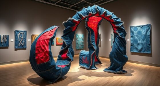 artists turning jeans into art