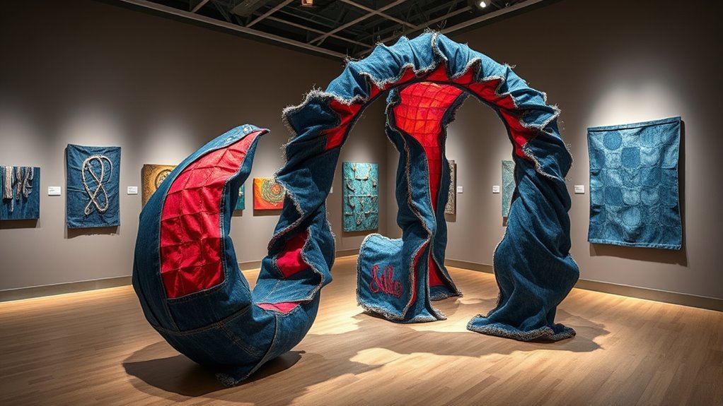 artists turning jeans into art