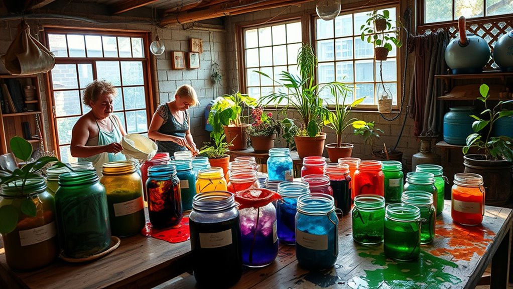 sustainable rainwater dyeing studios