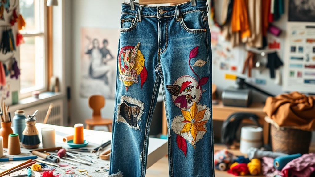 upcycling denim as art