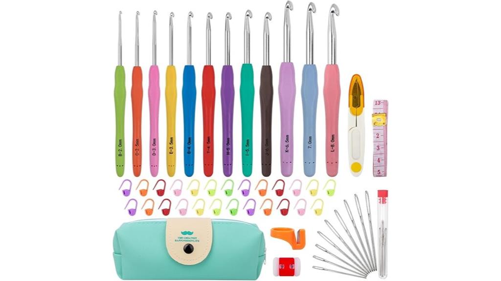 12 sizes ergonomic handles