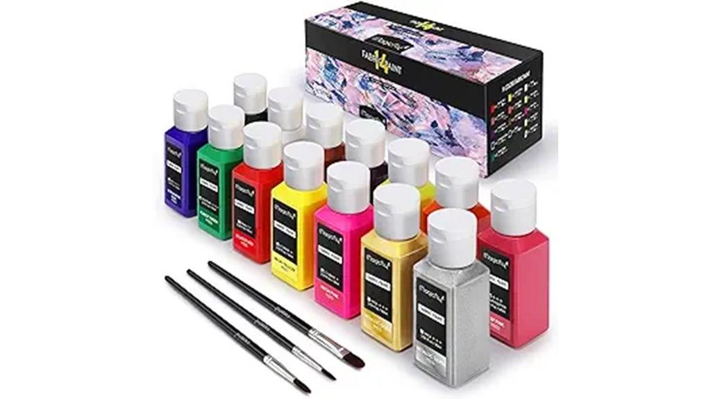 14 color fabric paint set