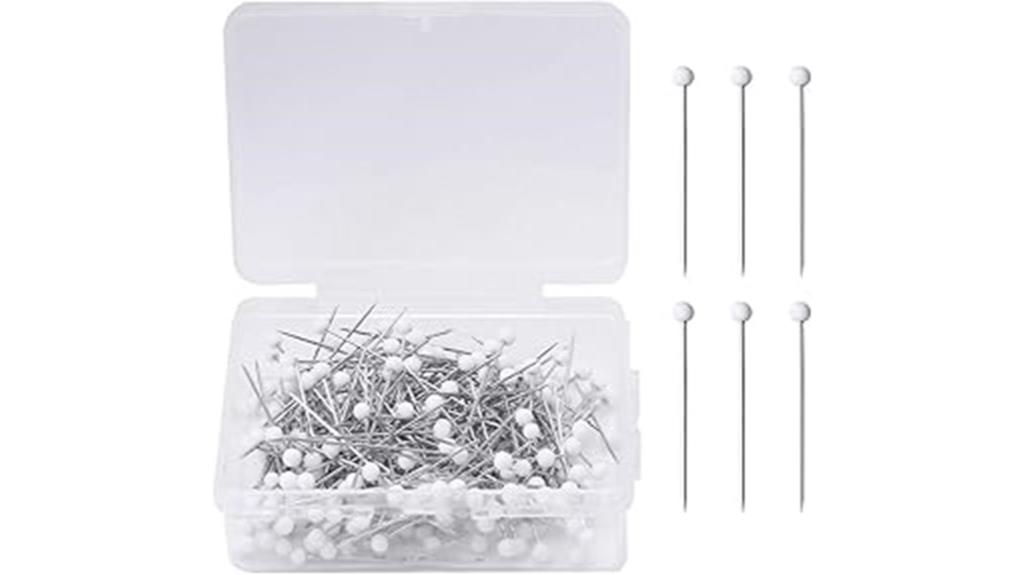 250 piece glass head pins