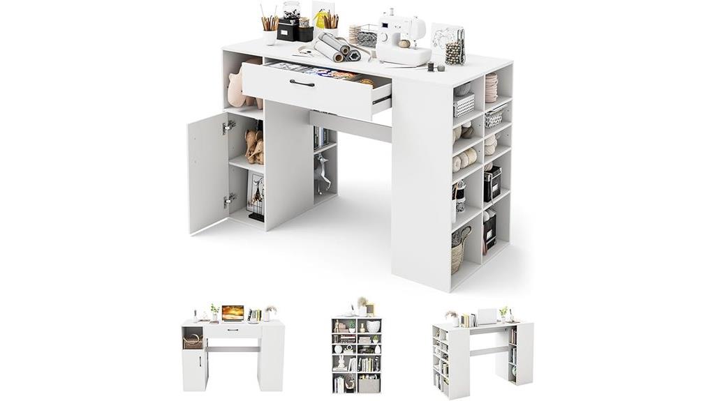 36 inch sewing table with storage