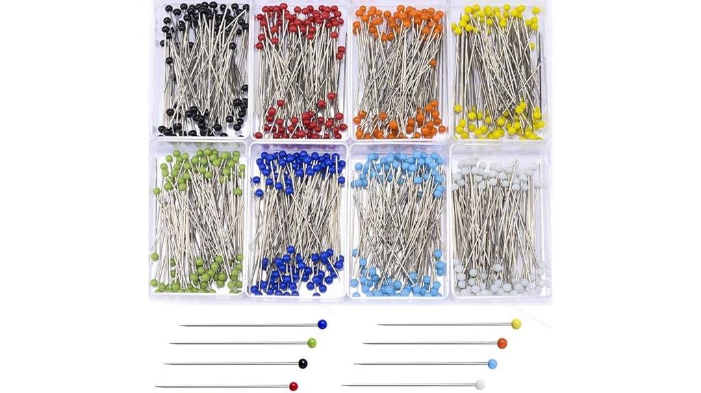 800 piece straight sewing pins