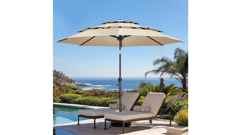 9 ft waterproof patio umbrella