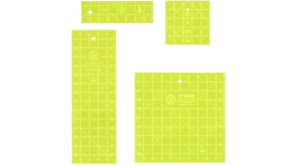 acrylic quilting rulers set