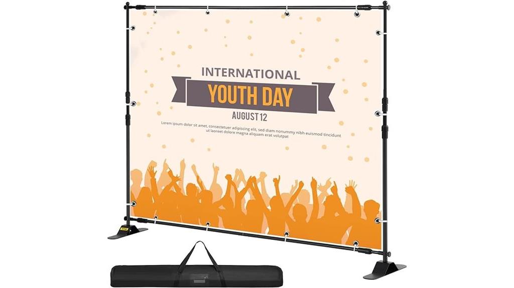 adjustable 8x8 ft banner