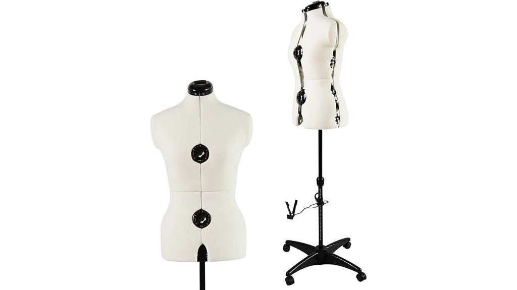 adjustable beige dress form