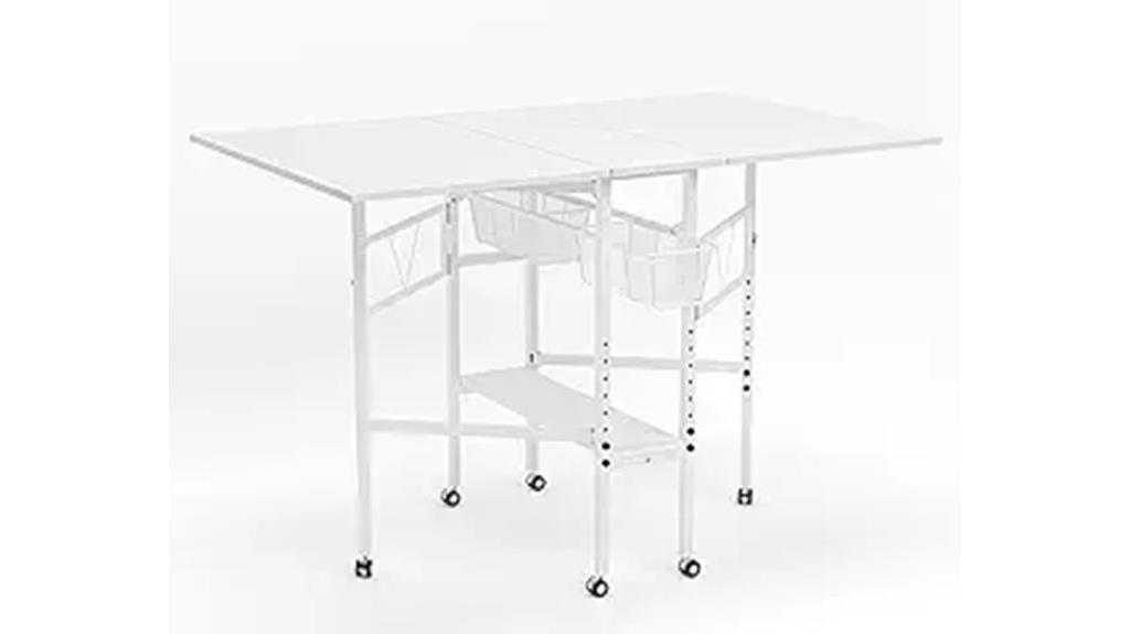 adjustable craft table storage