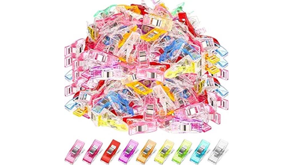 assorted color sewing clips