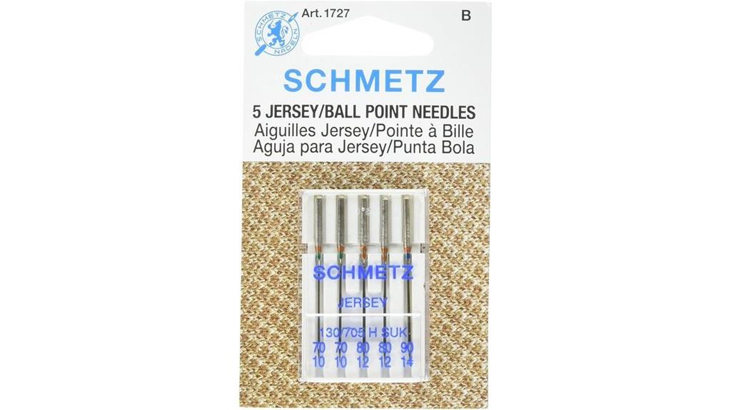 assorted jersey needle sizes