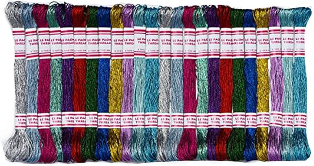 assorted metallic floss set