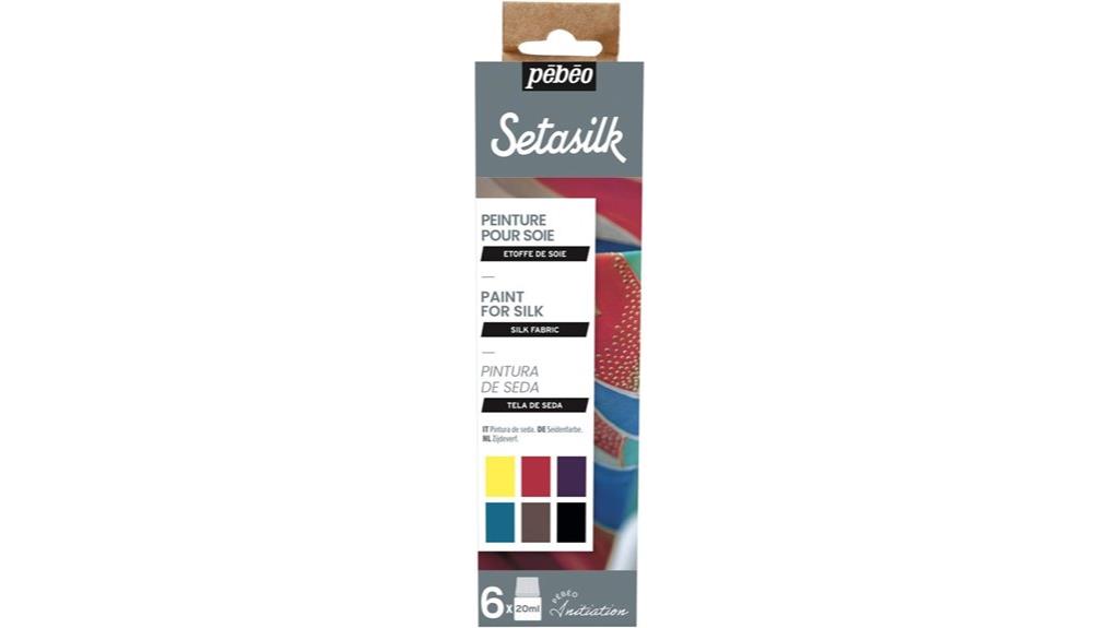 assorted pebeo silk paints