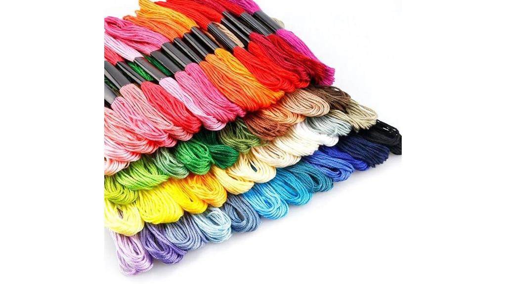 assorted silk embroidery threads