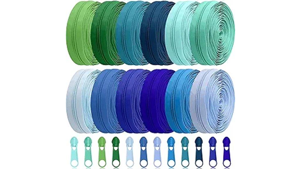 assorted zippers with sliders