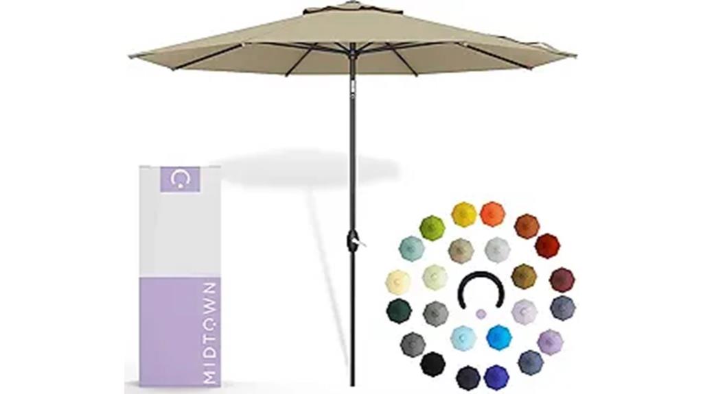 auto tilt aluminum patio umbrella