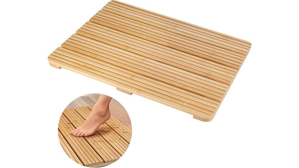 bamboo bathroom floor mat