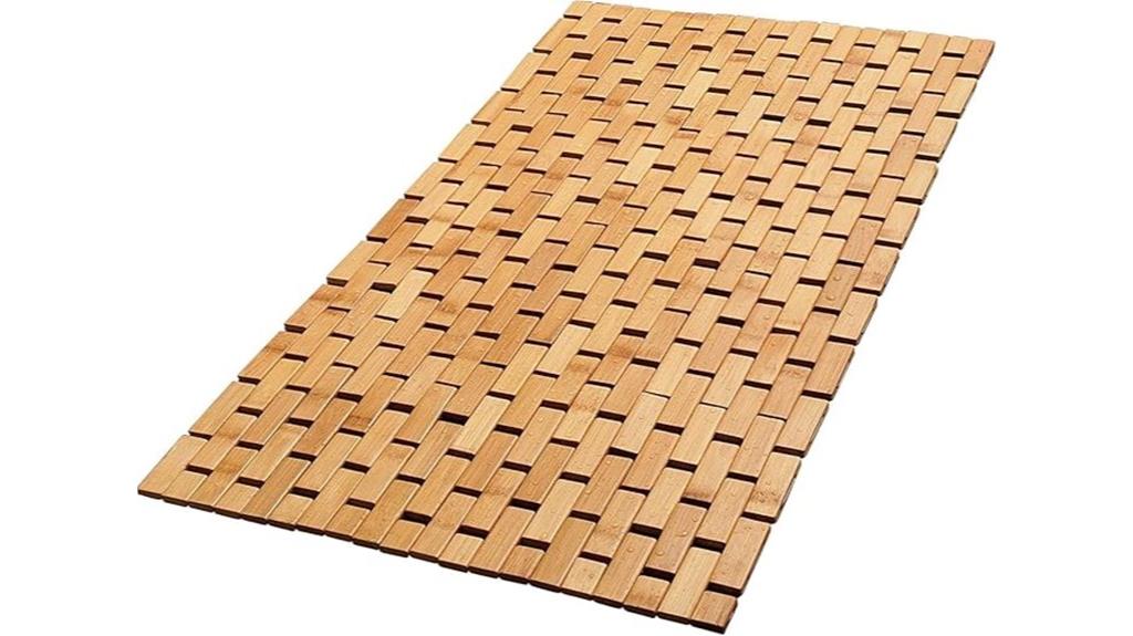 bamboo bathroom mat size
