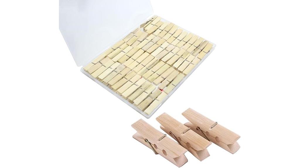 bamboo clips with storage
