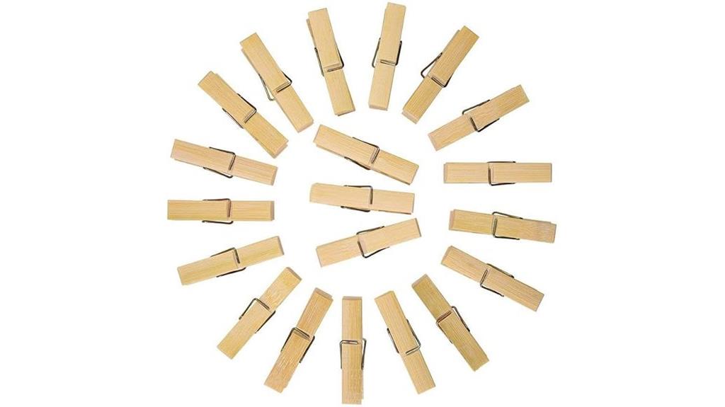 bamboo clothes pegs set