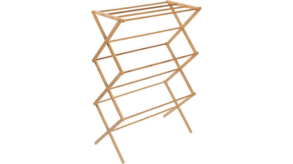 bamboo collapsible drying rack