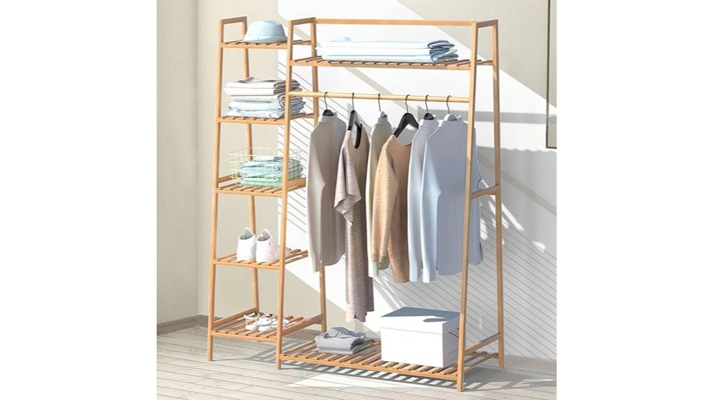 bamboo garment rack