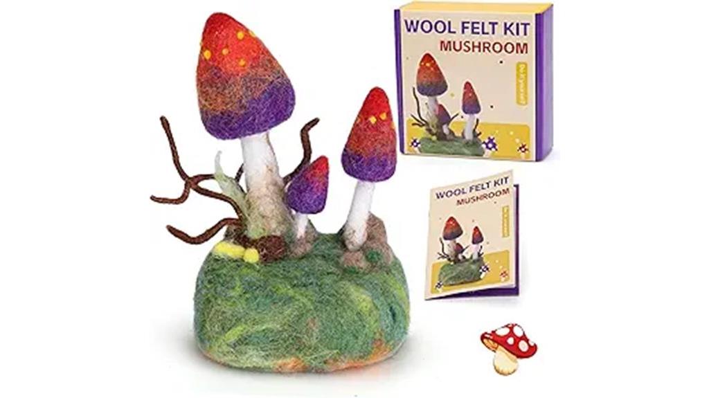 beginner mushroom needle felting