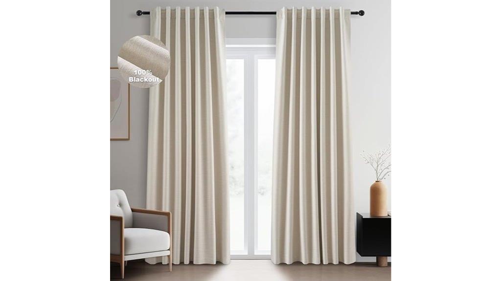 beige 90 inch thermal curtains