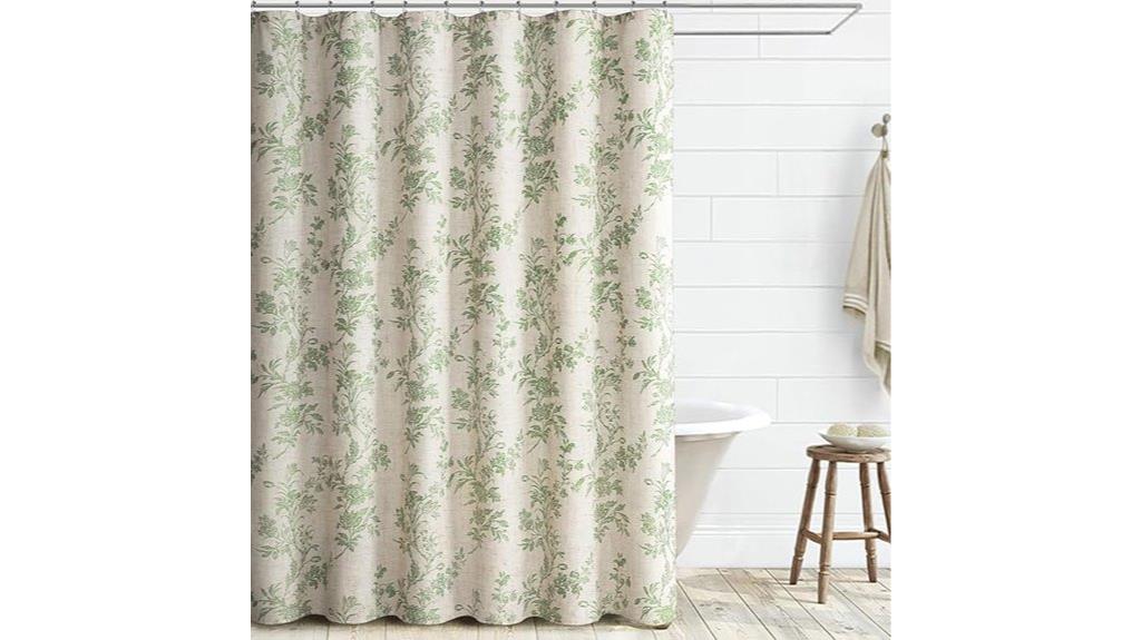 beige linen floral shower