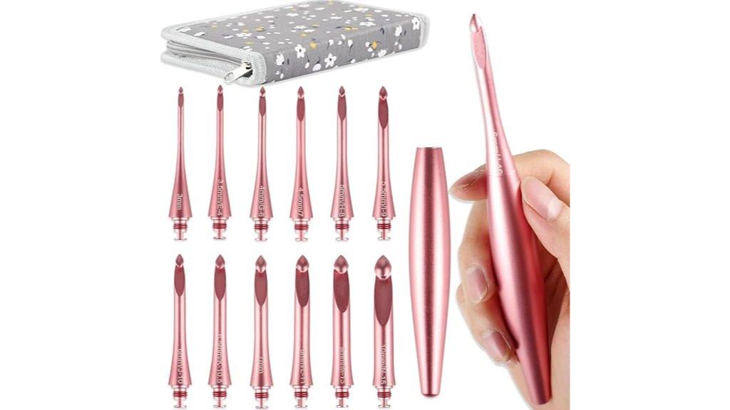 black crochet hook set