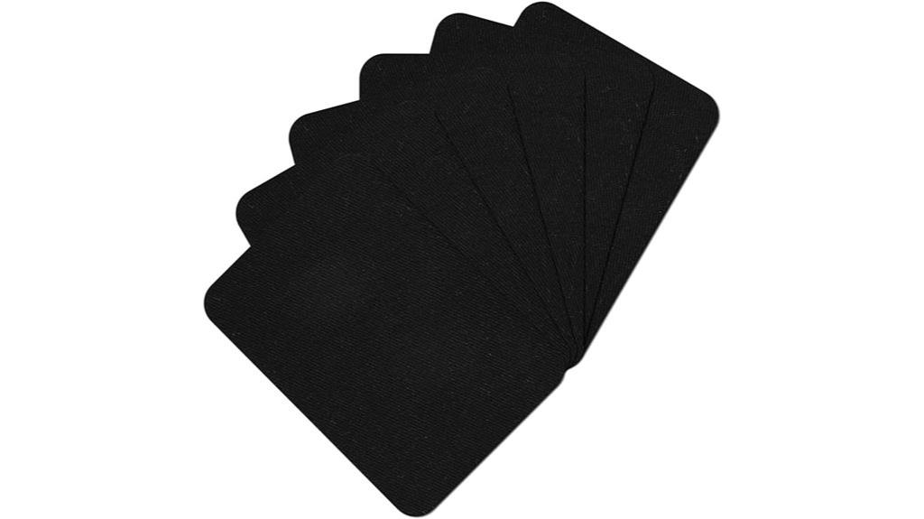 black fabric patch set