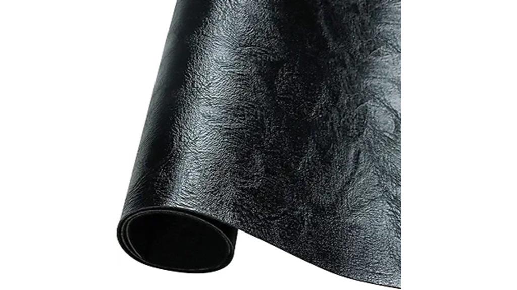 black faux leather sheets